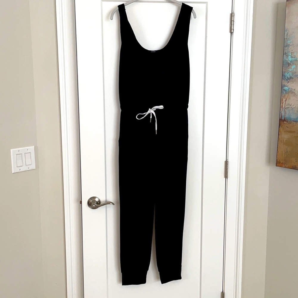 Sleeveless cotton pants jumper with cuff pant